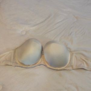 Strapless white bra 38G